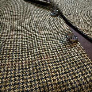 Dogtooth Jacket Mens 44R Multicolored Wool Cashmere Blend Sport Coat Suit Blazer